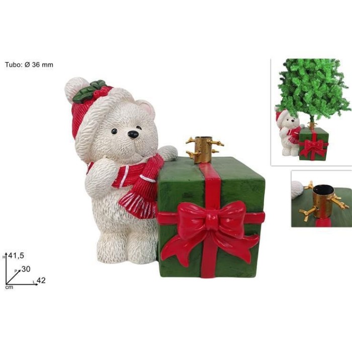 BASE ALBERO ORSETTO BIANCO CPACCO REGALO